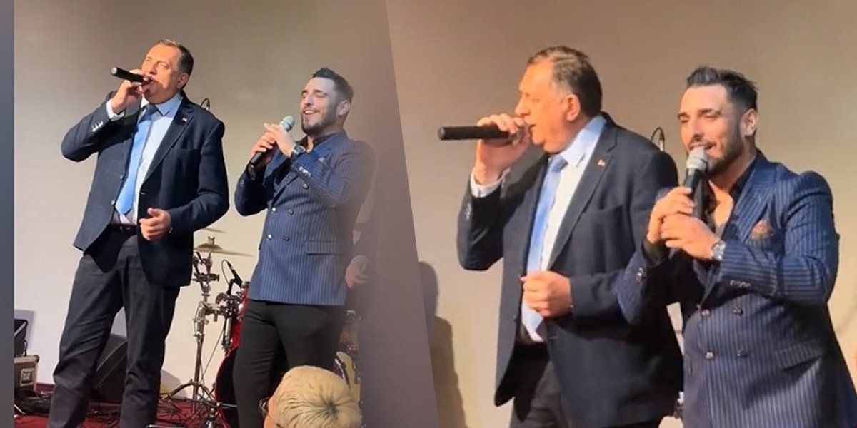 Darko Lazić zapevao s Dodikom! Orila se pesma "Romanija", svi šokirani kad se predsednik Republike Srpske pridružio folkeru na bini (VIDEO)