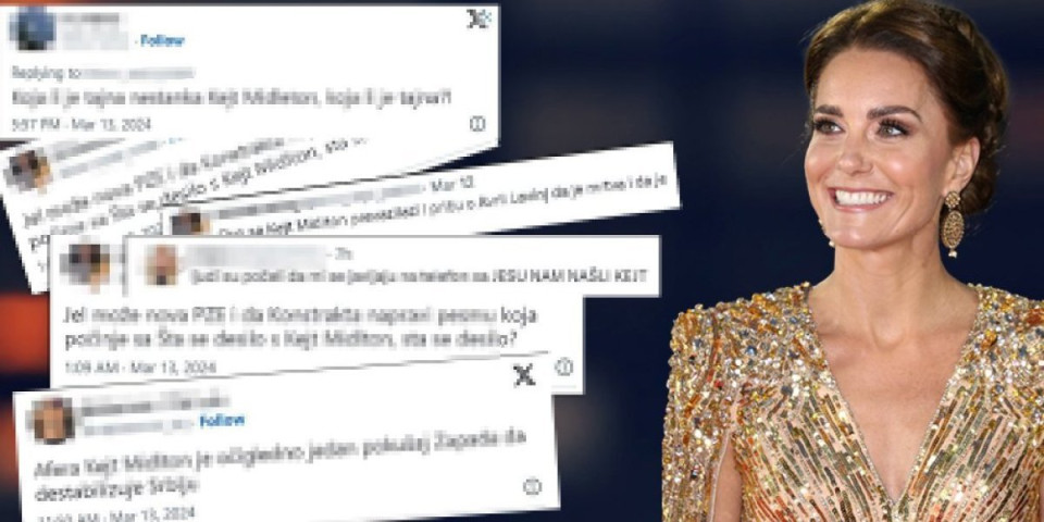 Srbi urnebesnim komentarima o nestanku Kejt Midlton preplavili društvene mreže! Korisnici "Iksa" traže pomoć od Konstrakte (FOTO)