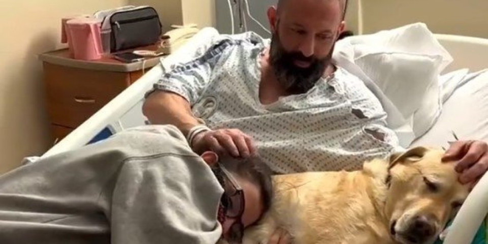 Da se stegne srce! Dozvolili su psu da bude uz vlasnikov bolnički krevet - ovoliku ljubav još niste videli (VIDEO)