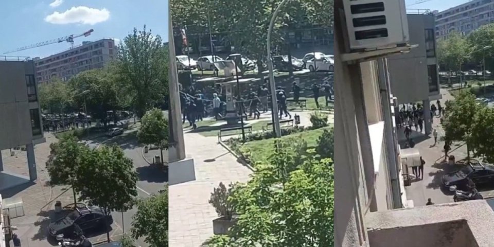 Huliganski haos pred derbi! Pucnjava kod Vukovog spomenika: Ljudi beže, policija na nogama (VIDEO)