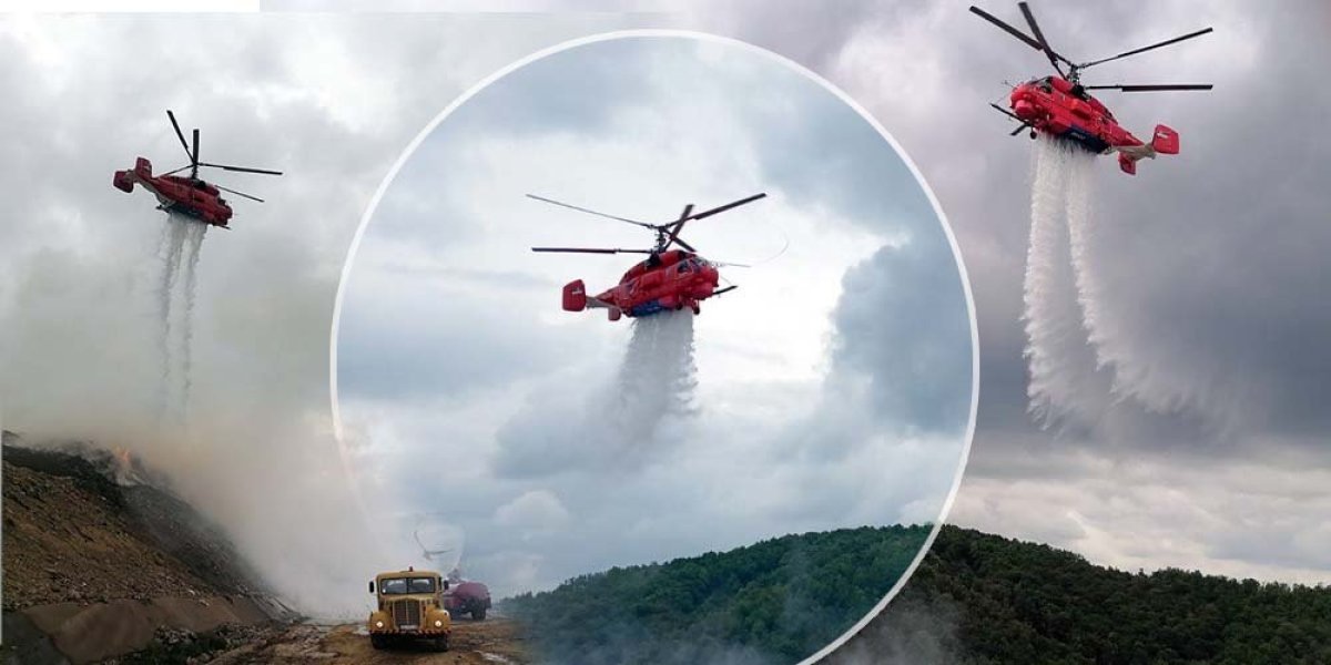 Požar na deponiji gase i policijski helikopteri! Ovo su fotografije i snimci iz vazduha