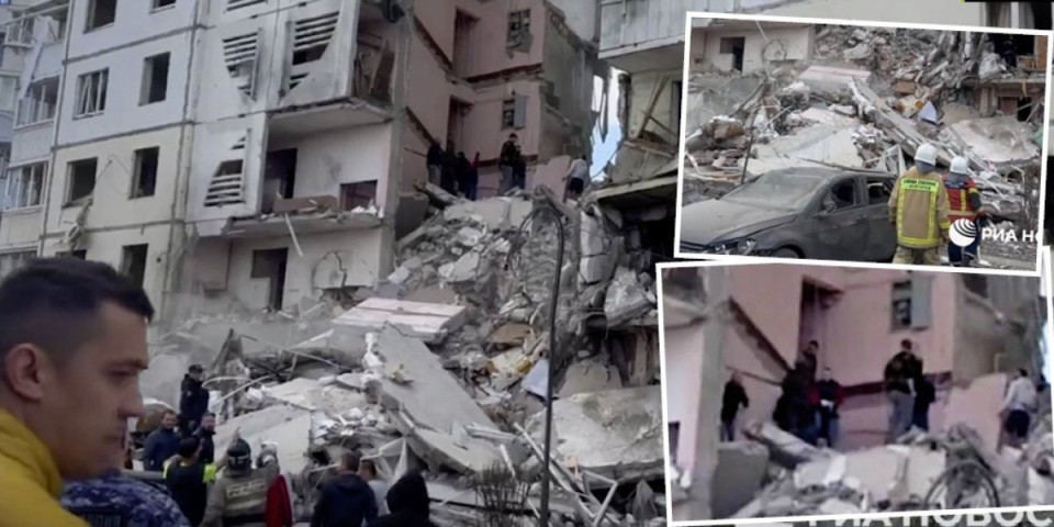 Masovno granatiranje Belgoroda! Jezive scene sa lica mesta, projektil prepolovio zgradu! (VIDEO)