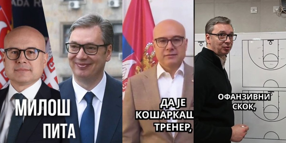 Vučić u nesvakidašnjem izdanju! Predsednik Srbije sa tablom i flomasterom - Pokazao trenersko znanje iz košarke (VIDEO)