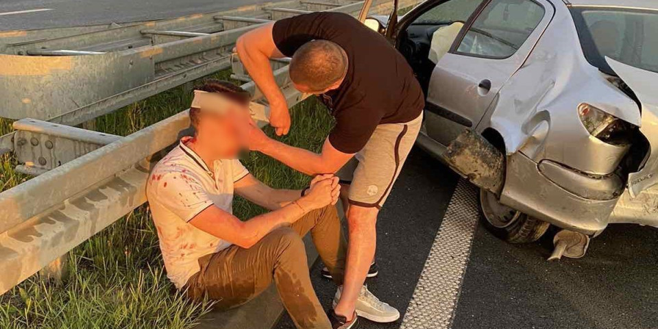 Heroj iz Čačka! Pripadnik civilne zaštite nije ni trenutka razmišljao, zaustavio svoj automobil i pritekao u pomoć povređenom (FOTO/VIDEO)