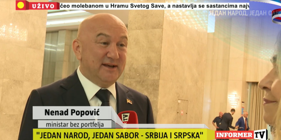Vučić ujedinio sve Srbe! Ministar Popović proučio: Sabornost je u duhu našeg naroda (VIDEO)