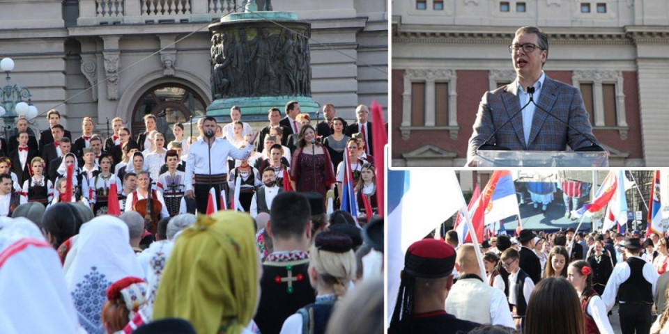 Predsednik Vučić na centralnoj manifestaciji: Postignut je dogovor o srpskom jedinstvu - trajaće doveka (FOTO/VIDEO)