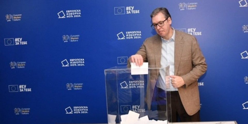Predsednik Vučić se pridružio "Evropskoj izbornoj noći 2024"! U "Metropolu" ga dočekao Emanuel Žiofre!