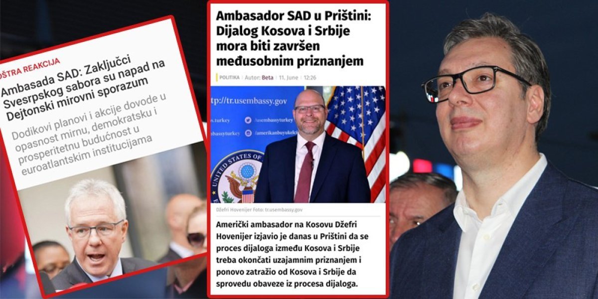 Koordinisani udari na Srbiju iz ambasada SAD u Sarajevu i Prištini! Sledi Vučićev žestok odgovor!