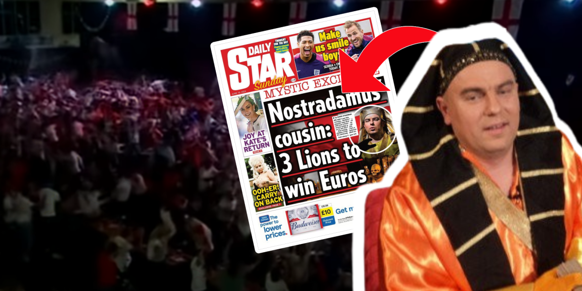 MISTIČNA EKSKLUZIVA! Milan Tarot kao Nostradamusov rođak na naslovnoj strani britanskog tabloida: Ko dobija - Srbija ili Engleska?!