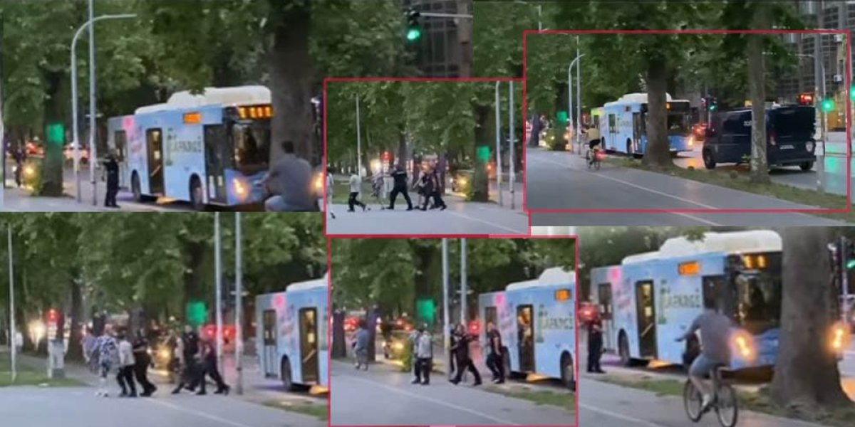 Snimak spektakularnog hapšenja u Novom Sadu! Policajci zaustavili autobus, a onda...
