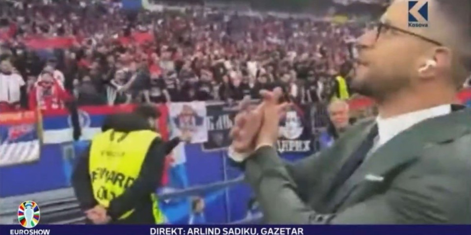 Šiptar provocirao Srbe dvoglavim orlom, UEFA mora da reaguje (VIDEO)