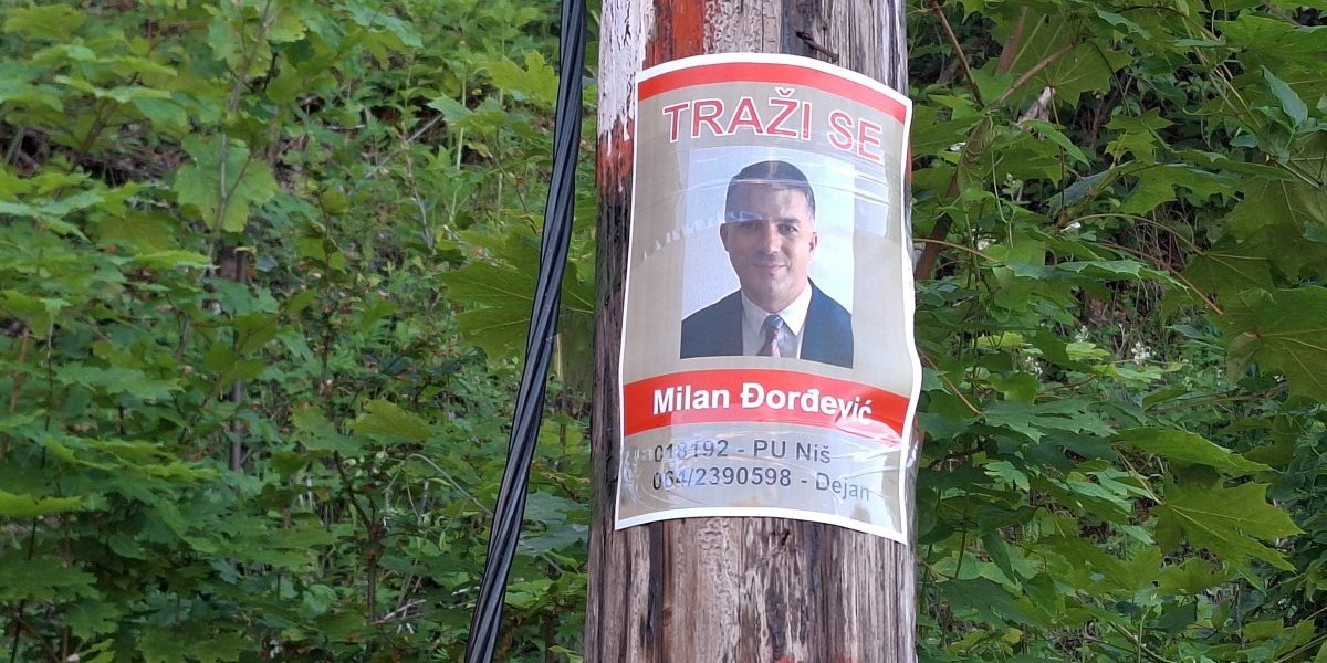 Obaveštenje o nestalom Milanu Đorđeviću
