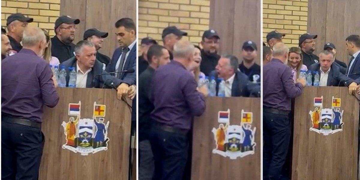 Opozicija pravi haos u Vranju! Oteli su govornicu, moralo da reaguje obezbeđenje! (VIDEO)