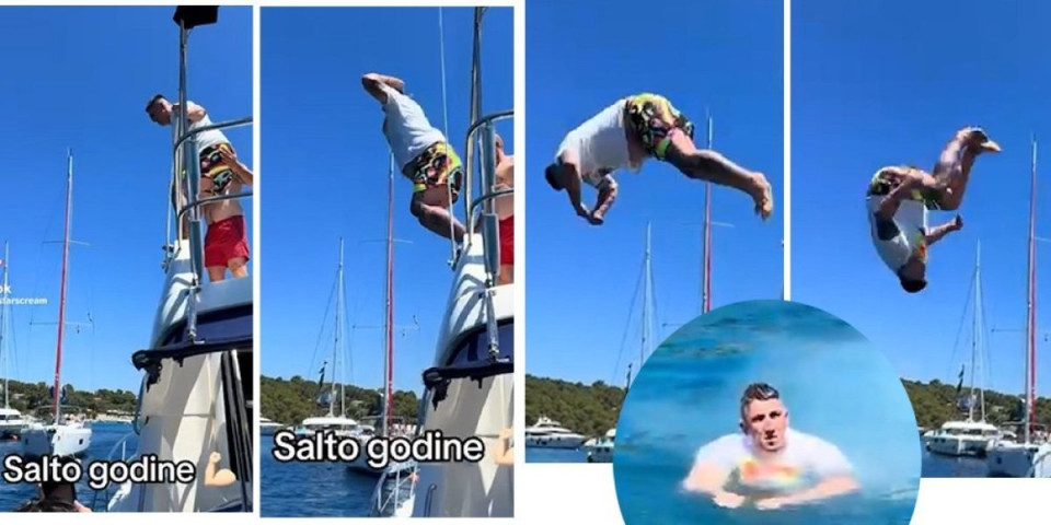Pao u vodu kao klada: Kristijanu Goluboviću se svi smeju zbog salta, pogledajte urnebesni snimak koji kruži internetom (VIDEO)