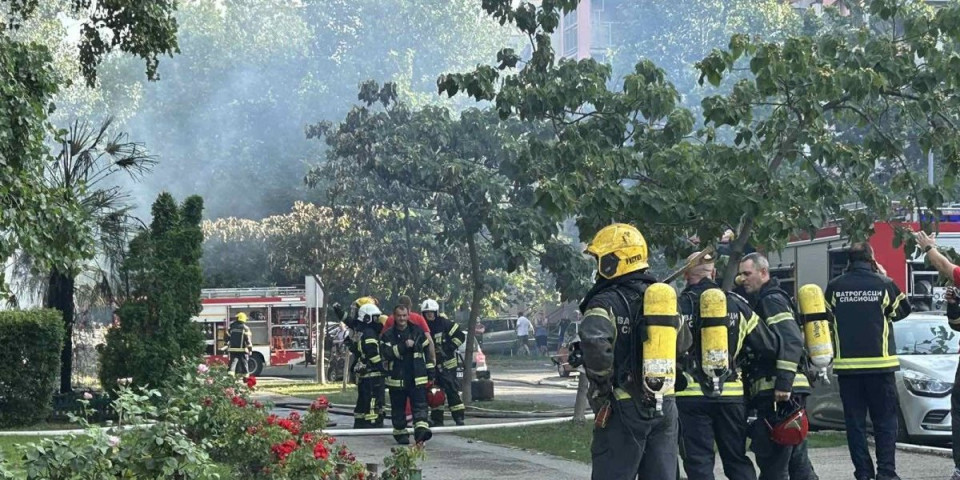 Pored kafića izgoreo, automobil i jedan stan, dok je više njih oštećeno: Veliki požar na Novom Beogradu gasilo više od 20 vatrogasaca