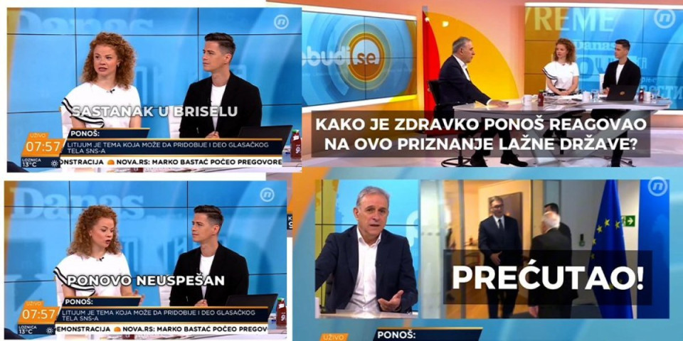 Skandal na Novoj S! Šolakova direktiva? Voditeljka priznala lažnu državu Kosovo, Ponoš prećutao! (VIDEO)