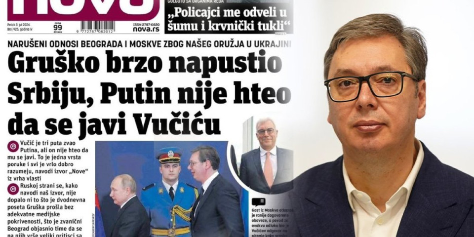 Kada sam to izrazio želju da razgovaram sa Putinom? Vučić raskrinkao laži Nove S: Nadam se jednom malom izvinjenju, ne meni, već građanima koje ste obmanuli!