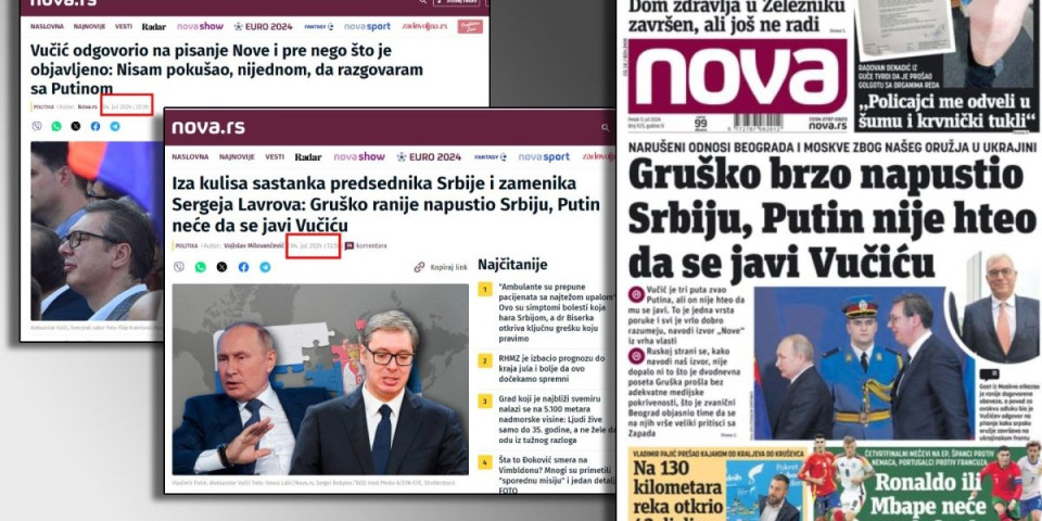 CRNO NA BELO! Ovo je dokaz da tajkunska "Nova" laže sve što napiše o Vučiću!