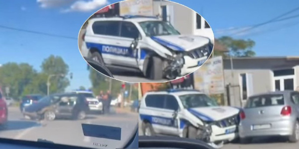 Policijski džip se sudario sa "pežoom"! Nesvakidašnji udes u Futogu (VIDEO)