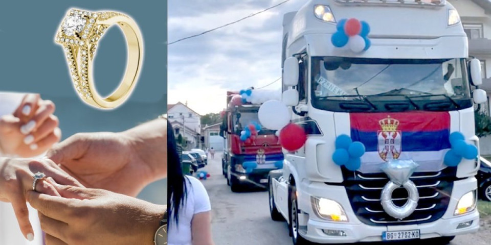 Kakva li će tek svadba da bude?! Kamioni ukrašeni srpskim zastavama i balonima protutnjili ulicama!