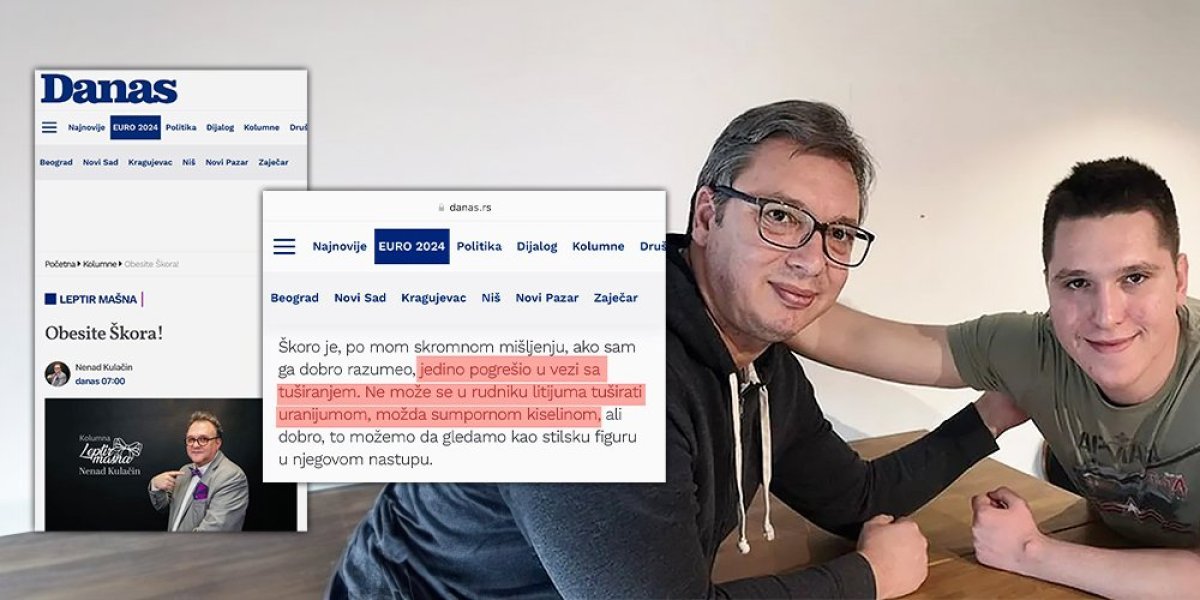 Sraman komentar tajkunskog Danasa: Škoro je pogrešio, Danila Vučića ne treba tuširati uranijumom, nego sumpornom kiselinom!