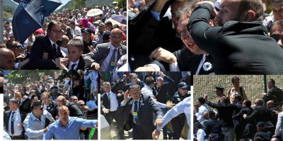 Pre više od deset godina, dogodio se skandalozan napad na tadašnjeg predsednika Vlade Srbije, sada predsednika Srbije, Aleksandra Vučića u Potočarima kod Srebrenice, gde je otišao da oda poštu žrtvama Srebrenice.