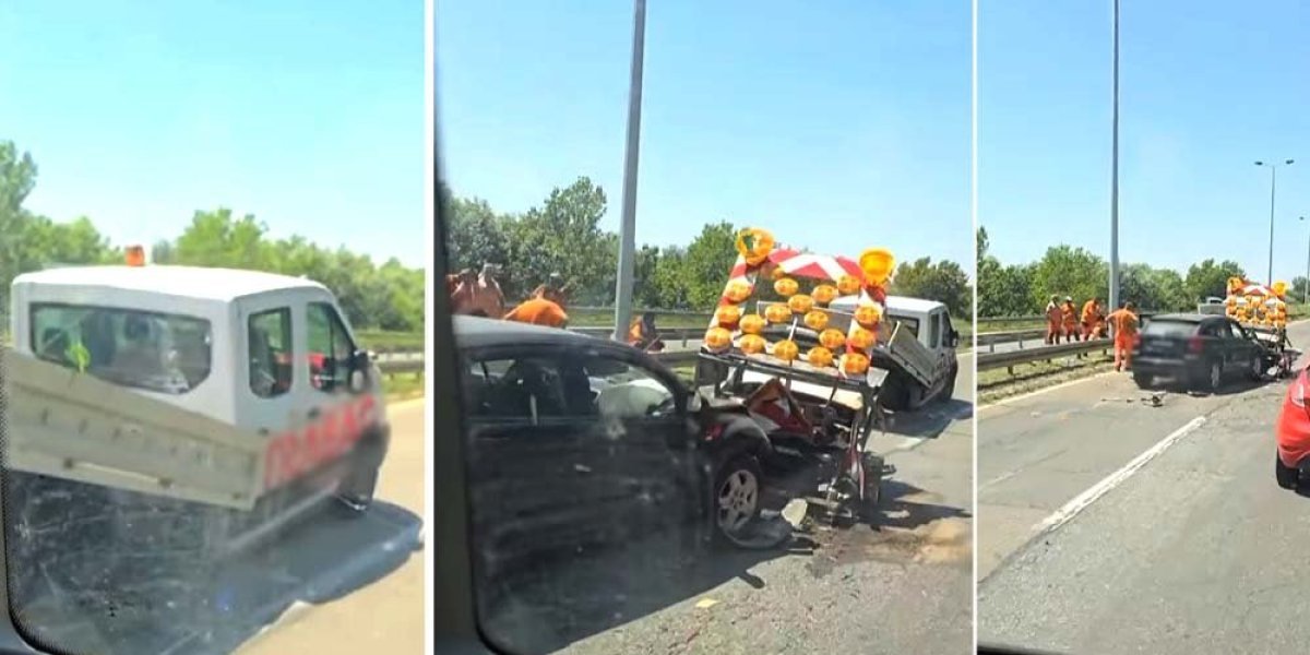 Karambol na Pančevačkom putu! Zakucao se u kamion (VIDEO)