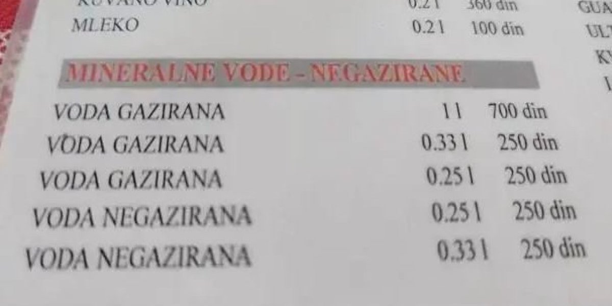 Flaša vode 700 dinara! Šok cena na BAS stanici u Beogradu (FOTO)