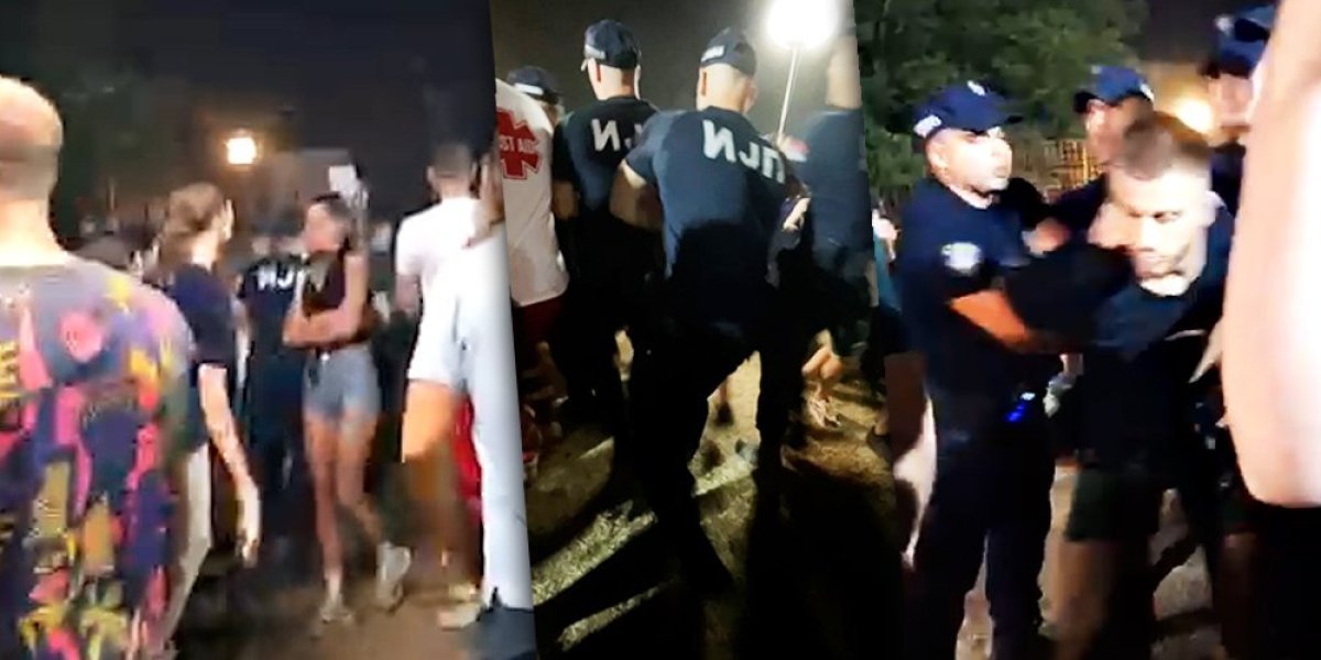 Policija intervenisala na Egzitu! Mladići odbili pretres, pa se dali u beg (FOTO/VIDEO)
