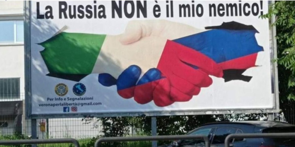 Pobuna u Italiji zbog Putina! Svuda se pojavili  bilbordi "Rusija nije moj neprijatelj"!