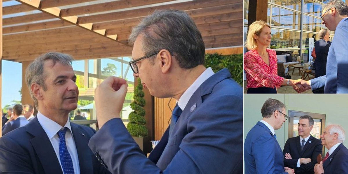 Evo kako je Vučić "izolovan": Predsednik Srbije u Londonu sa Micotakisom, Kajom Kalas, Sančezom,  De Korom... (FOTO)