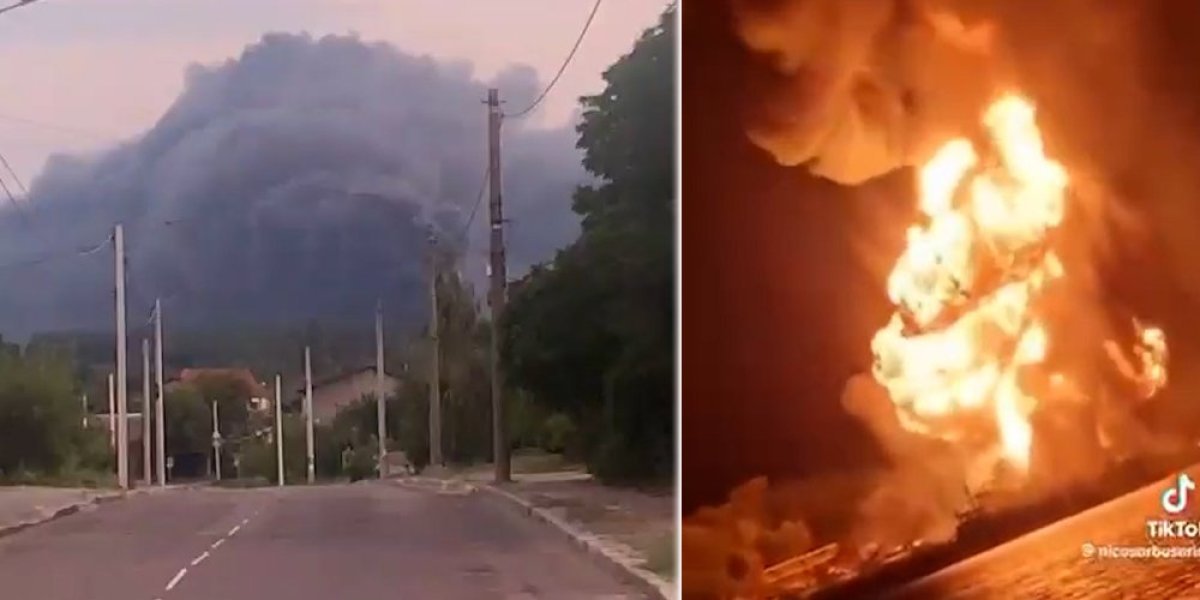 (VIDEO) Stravično razaranje na rumunskoj granici! Rusi objavili šok snimak: Projektil doleteo na bazu i izazvao snažnu eksploziju!