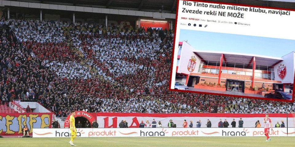 Kada će ovo ludilo da prestane? "Rio Tinto" ponovo demantovao tajkunske medije: "Ne postoji nikakva ponuda za sponzorstvo FK Crvena zvezda!"