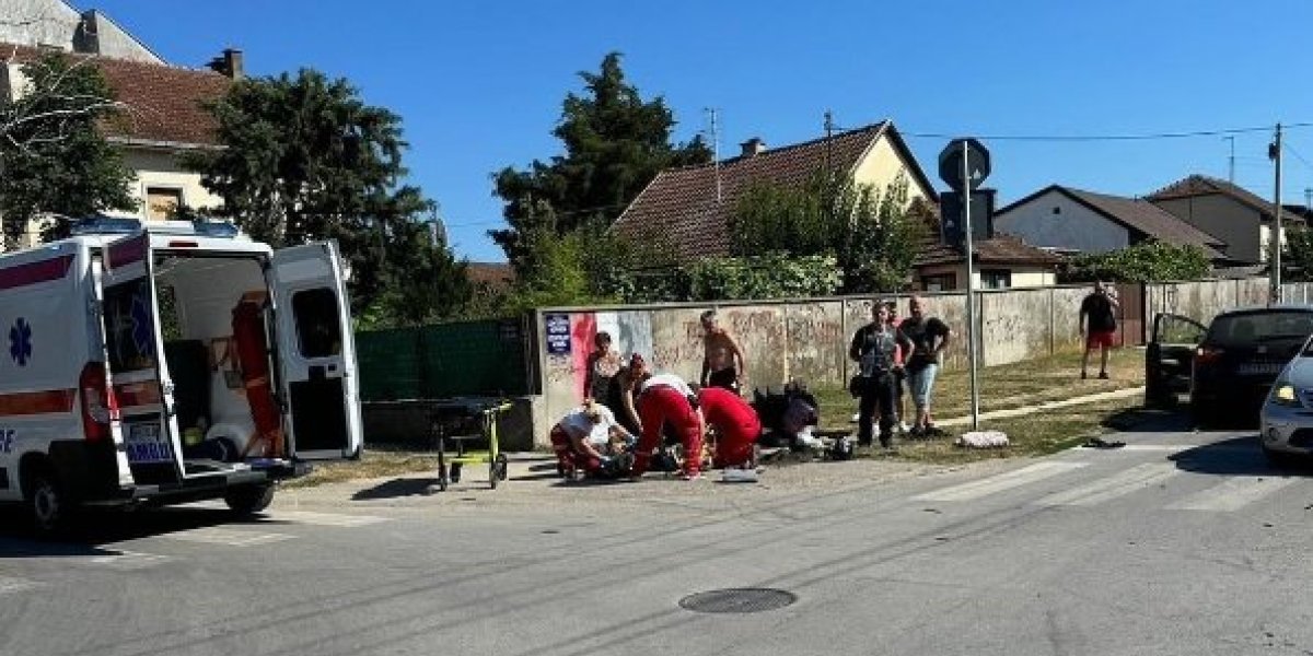 Sudar na Telepu: Povređeni motociklista i njegova saputnica!