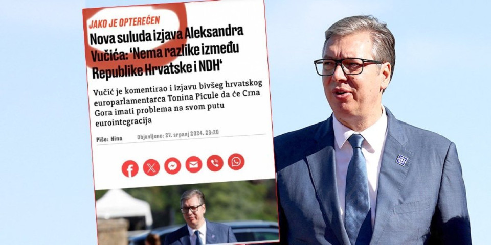 BOLESNI OD MRŽNJE! Hrvati jednim naslovom potvrdili svaku reč predsednika Vučića! Boli ih istina o Jasenovcu! (FOTO)