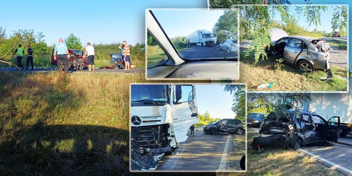 Prve slike horora kod Pančeva! U saobraćajnoj nesreći poginula jedna, povređeno osam osoba! (FOTO, VIDEO)