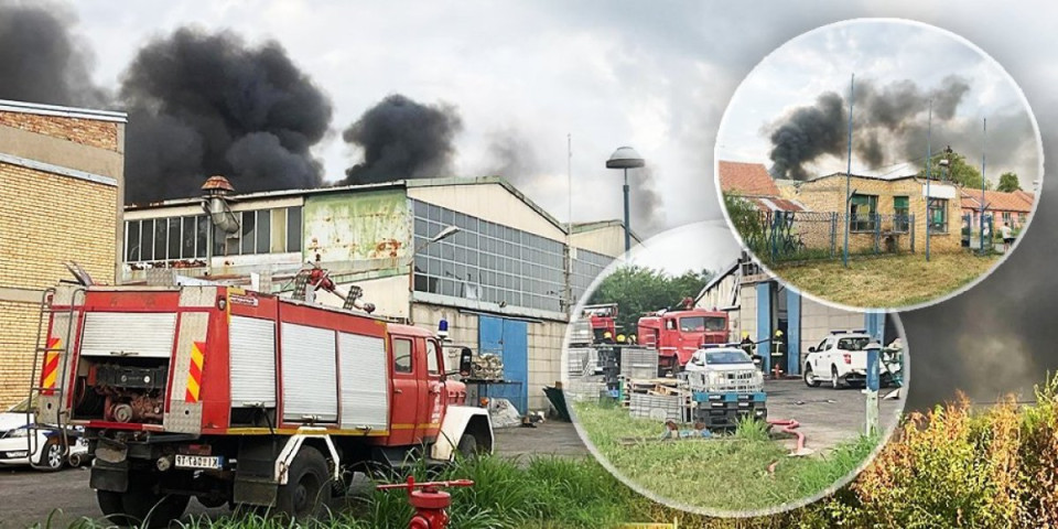 Vatrogasci u klinču sa vatrenom stihijom! U Kikindi gori štamparska oprema, požar lokalizovan (FOTO)