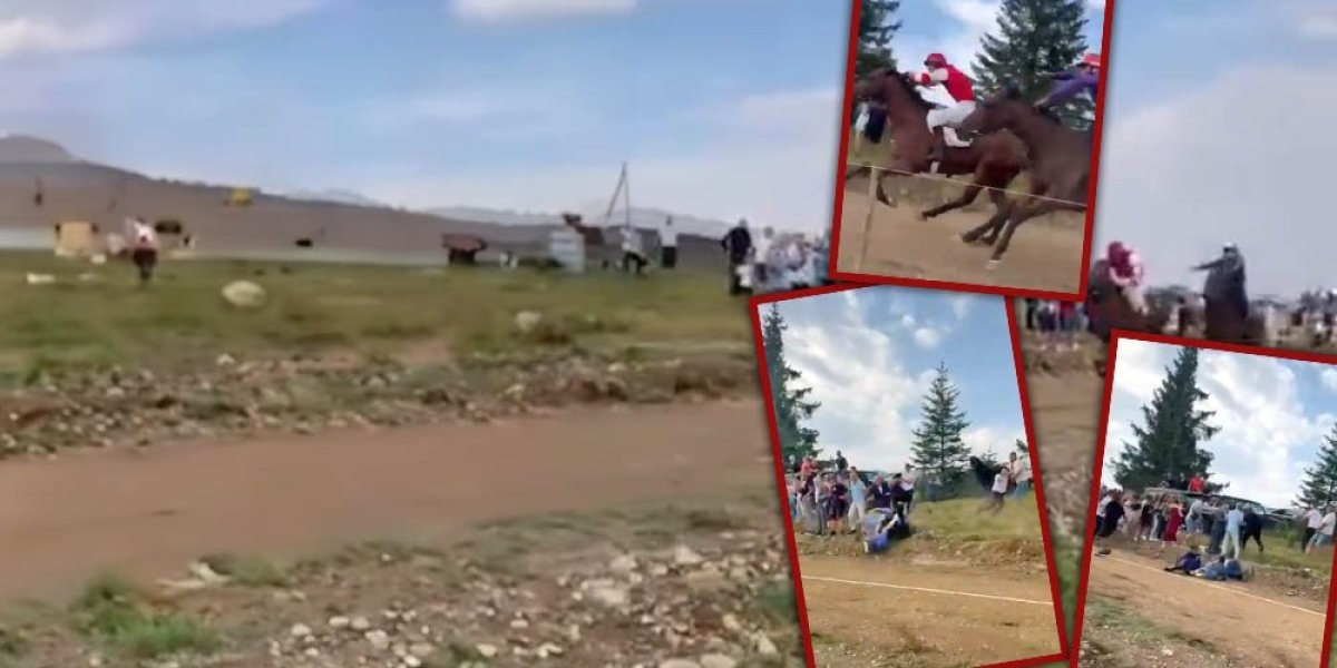 UZNEMIRUJUĆ VIDEO! Pomahnitali konj utrčava u publiku i gazi sve redom, povređena i deca (VIDEO)