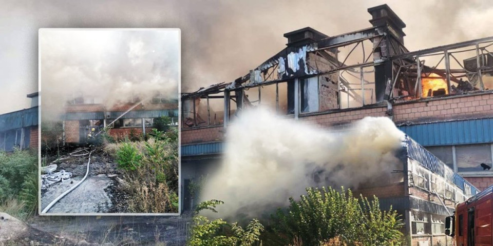 Plamen progutao napuštenu halu IMT! Prve fotografije velikog požara na Novom Beogradu