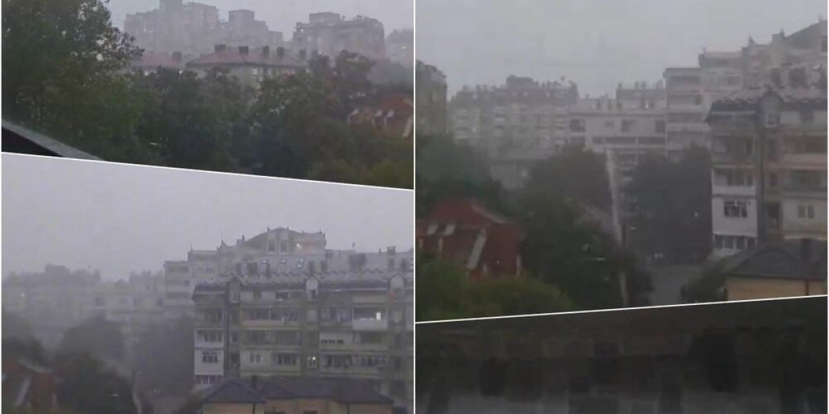 Stravična oluja "potopila" Leskovac! Grmljavinski pljuskovi za samo pola sata stvorili bujice na ulicama (VIDEO)