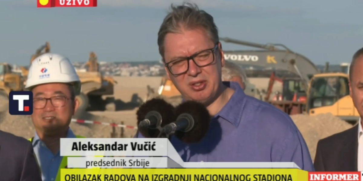 Ovo će biti ubedljivo najlepši stadion u regionu! Vučić obišao radove u Surčinu