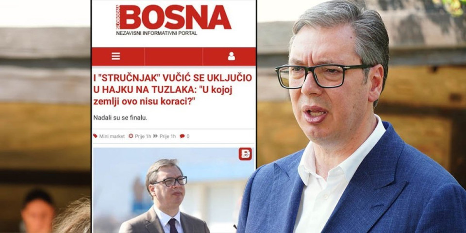 Bolesna mržnja islamista! "Slobodna Bosna" nastavlja kampanju protiv predsednika Srbije: Vučić im kriv i kad priča o košarci!