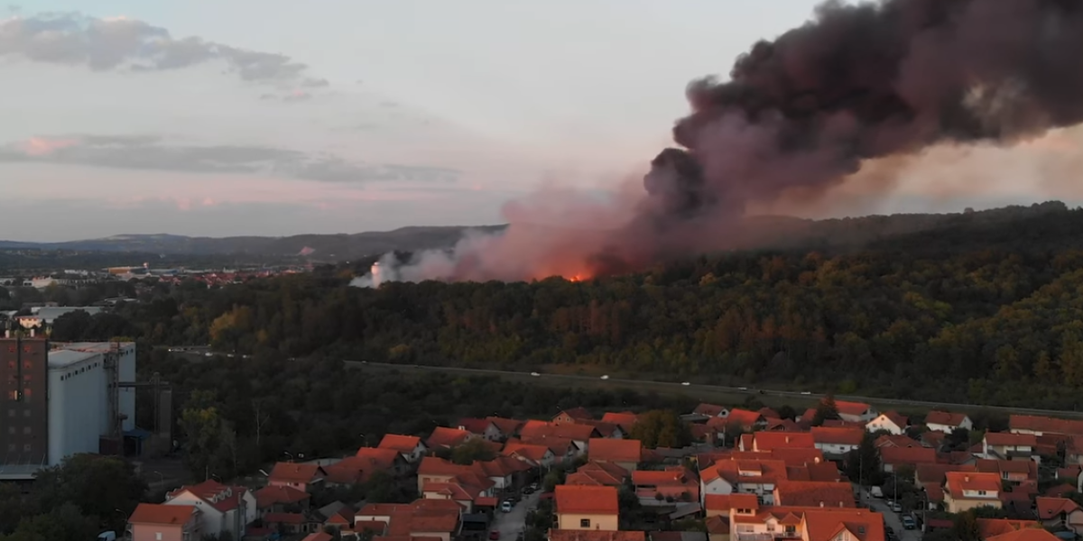 Drama u Kragujevcu! Požar u fabrici peleta se oteo kontroli, gori i obližnja šuma? (VIDEO)