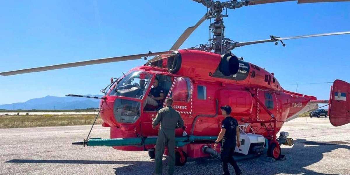 Srbi pomažu Grcima u gašenju požara! Helikopterska jedinica MUP-a dejstvuje u rejonu Kavale