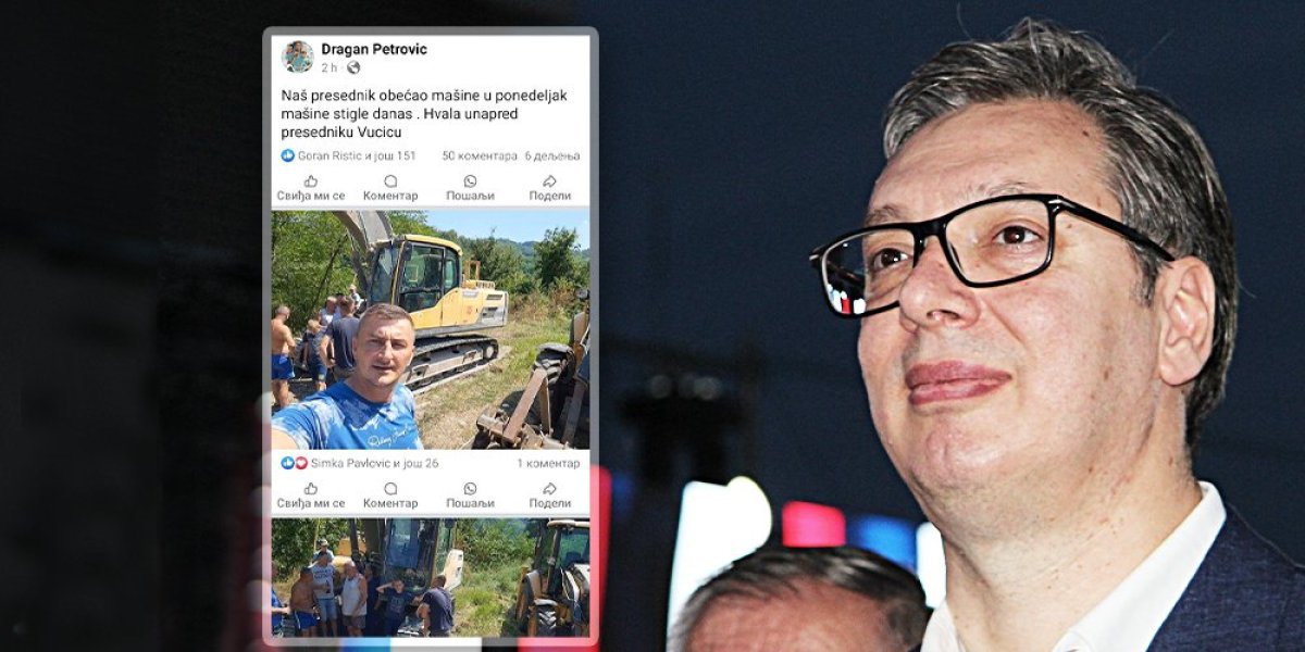 Vučić uvek održi reč! Mašine stigle četiri dana pre obećanog roka (FOTO)