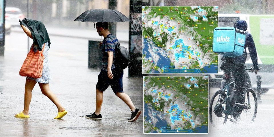 Pogledajte kako će se kretati oluja u narednim satima! Ovaj deo Srbije na najjačem udaru, stižu obilni pljuskovi i grad (FOTO)