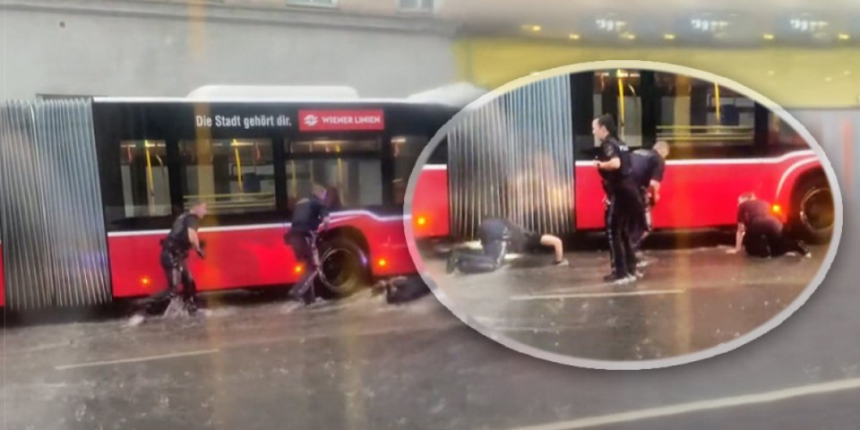 (VIDEO) Stravične scene u Beču! Žena ostala zaglavljena ispod autobusa!