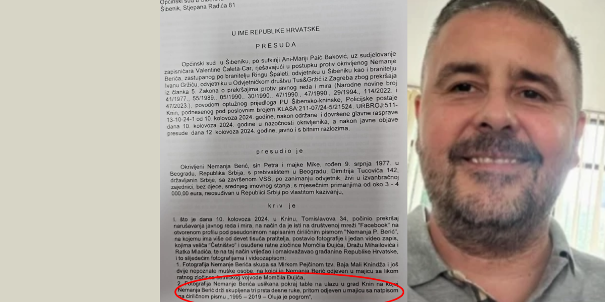 OVAKO IZGLEDA USTAŠKA "PRAVDA"! Beogradski advokat ekspresno osuđen zbog natpisa "Oluja je pogrom" - Istina boli!