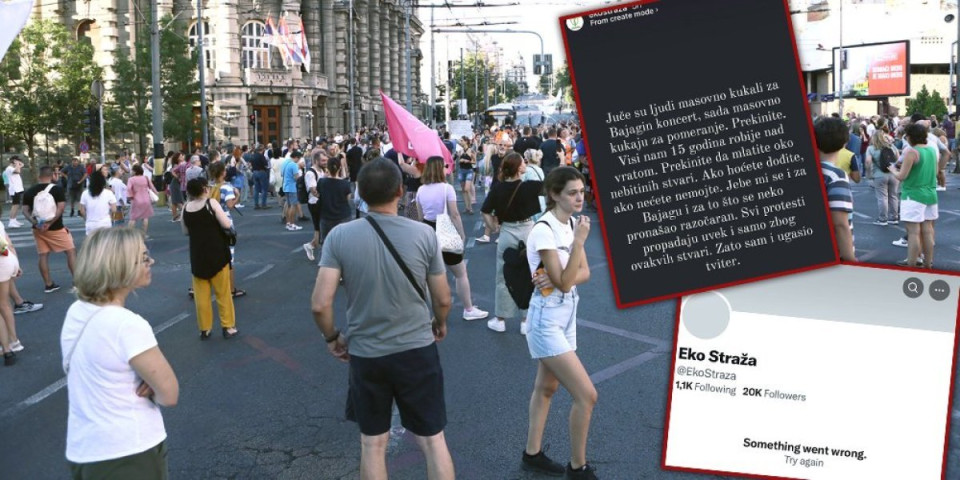 Potpuni slom lažnih ekologa! Zbog Bajaginog koncerta otkazali protest, pa ugasili nalog na Iksu i počeli da psuju svoje pristalice! (FOTO)