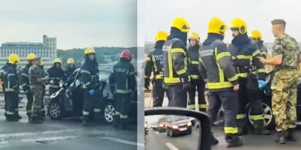 Snimak saobraćajne nesreće na Gazeli: Na terenu bili i vatrogasci - spasioci